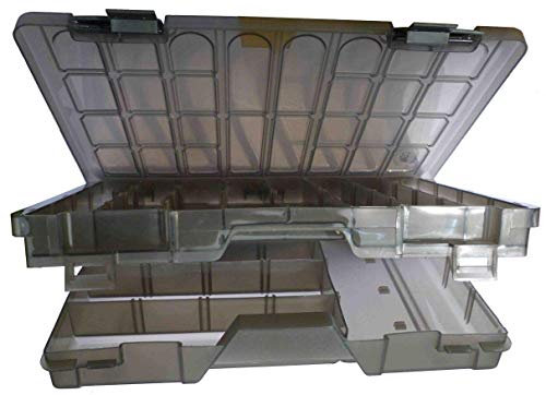 Scatola Porta Accessori da Pesca Esche Artificiali Cassetta Box (Grande Cm 35.5x22x6.5)