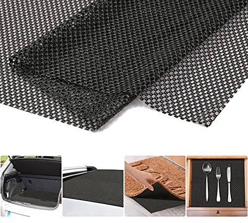 MEETANG Antirutschmatte Auto rutschfeste Unterlage, Kofferraummatte Universal Abwaschbar Zuschneidbar, rutschfest Schutzmatte Gummimatte für Kofferraumschutz Auto Teppich Schublade, 90x120cm Schwarz