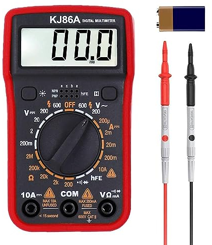 Digital Multimeter mit Ohm Voltmeter Ampere Resistance Diode Voltage Messung,AC/DC Multi Tester Spannung,DC Strom, Widerstand