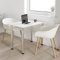 AKKE mikon 90x60 | Esszimmertisch - Esstisch - Tisch mit Chrombeinen - Küchentisch - Bürotisch | White Craft