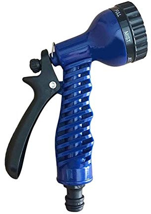 Buse de jardin à gazon Portable réglable Tuyau d'arrosage à haute pression Pistolet d'arrosage Buse eau Pistolet lavage de voiture Tuyau d'arrosage d'eau Pistolet Buse (Color : Blue)