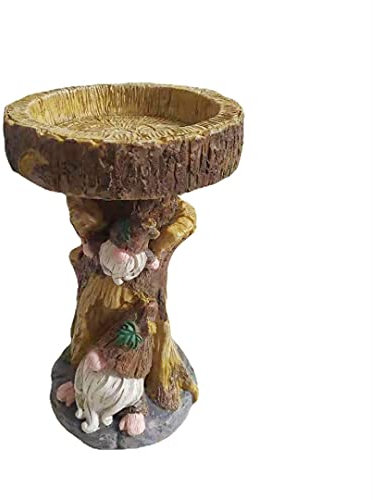 YRHH Bird Bath Garden Outdoor Bird Dwarf-style Resin Bath Bowl For Wild Birds Free Standing Weatherproof Garden Water Feature For Home Garden Ornaments