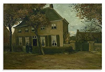 Dekoratives Gemälde auf Leinwand, Motiv: Vincent Van Gogh – Das Parsonage bei Nuenen – Wandkunst, Wohnzimmer, Schlafzimmer, Gemälde, 60 x 90 cm