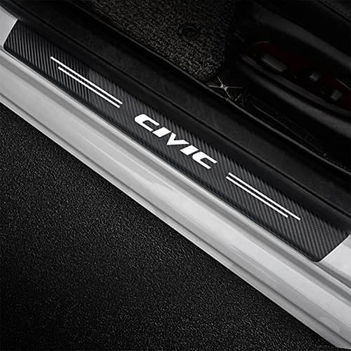 Auto Kohlefaser Einstiegsleisten Für Ho-nda Civic 10th 9th 8th 7th Gen 10 9 8 7 2006 2007 2008 2009 2010 Tuning Zubehör 4 STÜCKE Auto Scuff Plate Türschwelle Sill Aufkleber