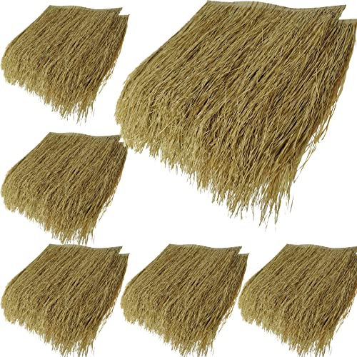 HLILY Simulation Thatch Tile, Artificial Thatch Tile Palm Roof, for Bar Garden Patio Deck Gazebos Wall House/Ordinary Yellow/30Pcs