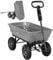 Miweba Bollerwagen Dumper | 𝟑𝟎𝟎 kg Traglast - Luftreifen - Volumen 75 L - Kippfunktion - Sackkarre - Schubkarre - Transportwagen - Kinderwagen - Handwagen - Gartenwagen - Wagen - Kippwagen (Grau)