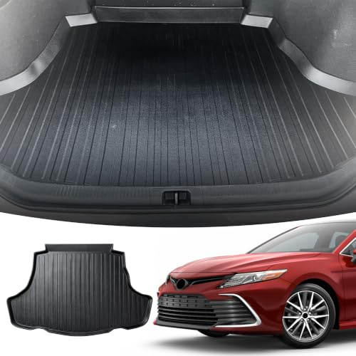 Premium Cargo Liner for Toyota Camry LE SE XLE XSE 2018-2026 Toyota Avalon 2019-2022 - 100% Protection - Custom Fit Car Trunk Mat - All-Season Black Cargo Mat - 3D Shaped Laser Measured Trunk Liners