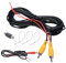 PARKVISION Cavo video RCA universale per il collegamento di monitor e telecamera per retromarcia Accessori cavo Prolunga con jack video RCA giallo a femmina e cavo di alimentazione