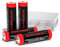 3.7V Rechargeable Battery POWO18B,3000mAh Large Capacity Button Top NiMH Batteries with NiMH Case,Perfect for Flashlight,Camera,Small Fan,Doorbell,Headlamp,Product Patent Number:6319876(4pack, Red)