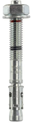 KLIMAS Goujon d'ancrage zingué blanc - tige et bague zinguée 12x145 - Boîte de 25 - Cheville fixation