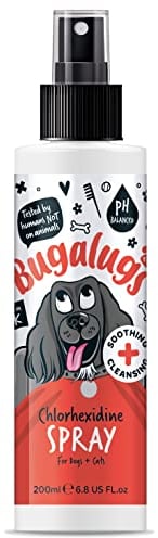 BUGALUGS Dog Spray for pawly skin - dog grooming pet spray. Great for dogs with stressed skin. Cleans Wrinkles for puppy, dogs & cat grooming