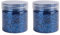 Ideen mit Herz Blattmetall-Flocken | Blattgold-Flakes zum Basteln | 2 Dosen mit je 3g (blau)