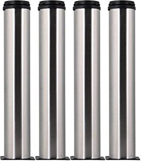 4 Pièces Pieds Réglables Pieds de Meubles d'extérieur Réglables Robustes Pieds Réglables en Acier Inoxydable pour Meubles, Cuisine, Bureau, Pieds de Table, Pieds de Meubles,120mm(4.72in) ()