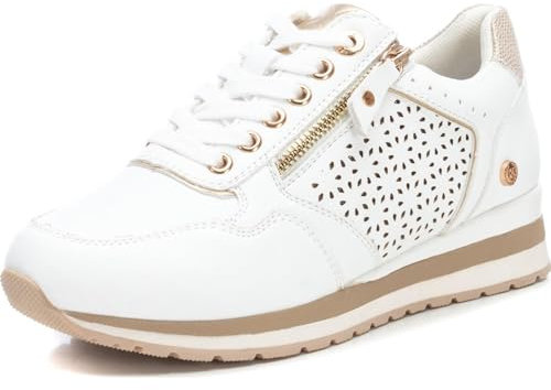XTI - Zapatilla Mujer Blanco - Calzado Cómodo y Versátil - Moda Casual - Modelo 14223401 (Talla 40)