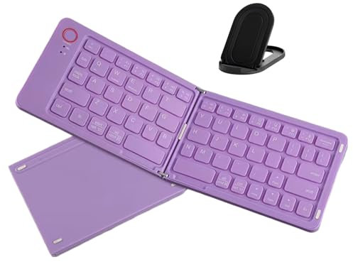 Honhoha Tastiera Pieghevole Portatile - Tastiera da Viaggio Pieghevole - Tastiera Pieghevole per la Maggior Parte dei Tablet, Laptop e Smartphone, Facile commutazione Fino a 3 dispositivi