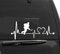 Rakelfix Eishockey Eishockeyspieler Typ2 Herzschlag Aufkleber 30 cm Herzlinie Hobby Sticker Auto Lack Scheibe Autoaufkleber