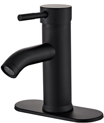 Black Bathroom Sink Faucet Single Handle Bathroom Faucet Modern RV Faucet Commercial Washbasin Faucet Countertop Installation 1 Hole or 3 Holes