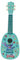 Lexibook, Disney Stitch, Mijn eerste houten ukelele, 4 nylon snaren, 53 cm, inclusief handleiding, Blauw, K230D