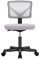 Sweetcrispy Armlose Schreibtischstühle, ergonomischer Computerstuhl mit niedriger Rückenlehne, Keine Arme, Verstellbarer Rollstuhl, Drehstuhl mit Rollen, Arbeitsstuhl für kleine Räume, Zuhause