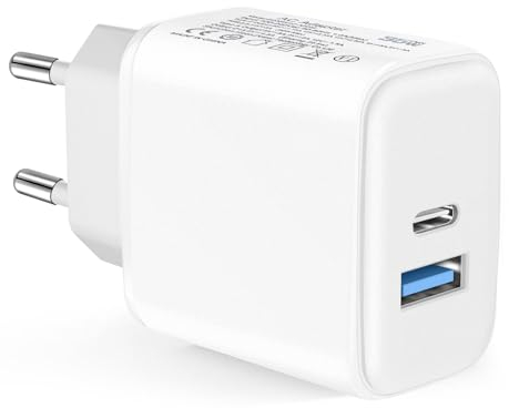 USB C Ladegerät,35W 2 Port Schnellladegerät PD 3.0 Power Adapter USB C Netzteil für iPhone 16 15 14 13 12 11 Pro Max Plus Mini/SE 2020/XS/8/7,iPad,Samsung,Handy Stecker Ladestecker Charger Netzstecker
