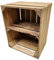 Teramico Vintage gebrauchten Holzkisten/Obstkisten/Weinkisten original aus dem Obstanbau mit Ablagefach geflammt 50 x 40 x 30cm (1 x Ablage Kurz)