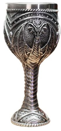 Fenteer Kelch im mittelalterlichen Vintage-Stil, Weinbecher aus Edelstahl, handgefertigt, Jubiläumsgeschenke, Schreibtischdekoration, Trinkglas mit, Silber