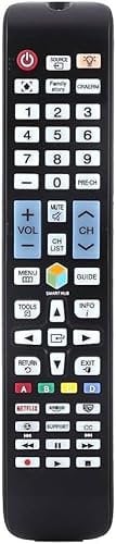 FOXRMT Telecomando di ricambio per Samsung TV, telecomando universale con illuminazione, pronto all'uso