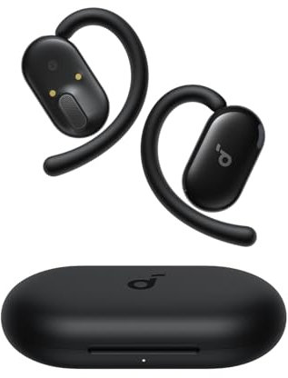 soundcore V20i by Anker Open-Ear Headphones, Adjustable Ear Hooks, Ultra-Comfort, Snug Fit, Powerful Sound, Clear Calls, IP55, LED Lights, 36H Playtime, Bluetooth 5.4 Earbuds(Renewed)