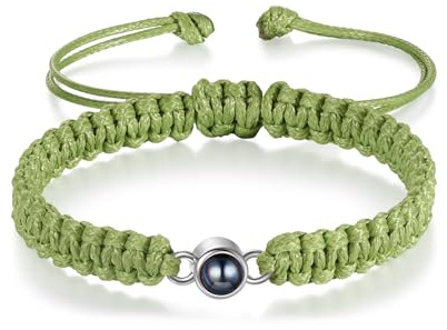 Glimmerday Bracelet de Projection pour Couple avec Bracelet de Projection d'image à l'intérieur, Cadeaux Personnalisés pour Elle/Lui avec des Idées pour les Anniversaires