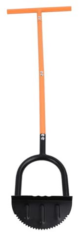 Asixxsix Manueller Rasenkantenschneider, 37,8 Zoll Länge Langer Handgriff Halbmond-Kantenstecher, Sägezahn-Gartenkantenstecher Handgeführter Stufenkantenstecher aus Kohlenstoffstahl