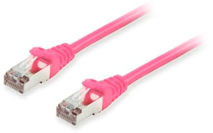 Equip Netzwerkkabel Cat6A S/FTP, 2x RJ45 Stecker, 0,15m, Pink