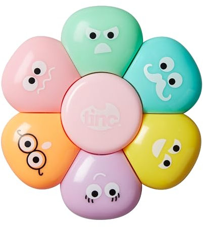 Tinc Pastell Fluoreszierender Textmarker, Feine Spitze, 6er Set, Sanfte und Leuchtende Farben, Ideal für Büro und Studenten, Langanhaltende Marker, Ungiftige Tinte