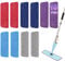 Lot de 10 têtes de rechange réutilisables en microfibre de 41,9 cm pour serpillères humides/sèches compatibles avec le système d'entretien des sols Bona