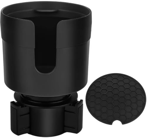 CUEMOON Porte-boissons pour voiture, porte-gobelet avec base réglable, porte-bouteille compatible avec Stanley, autres grandes bouteilles 0,5-1,5 L (7,0-10,5 cm)