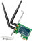 FebSmart Wireless N Dual Band 600Mbps (2.4GHz 300Mbps or 5GHz 300Mbps) PCIE WiFi Adapter for Windows 11, 10, 8.x, 7, XP (32/64bit) and Windows Server Desktop PCs, 2X2 MIMO PCIE WiFi Card (FS-N600)