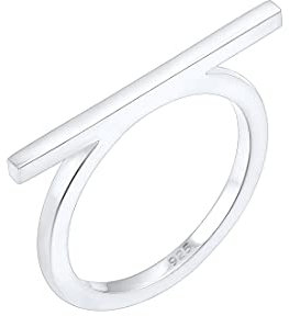 Elli Ring Damen Geo Minimal Blogger Trend Edgy in 925 Sterling Silber