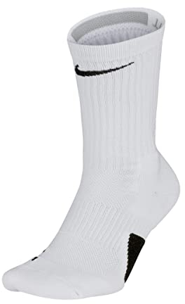 Nike Unisex-Adult Elite Crew Socks, White/Black/Black, 2XL