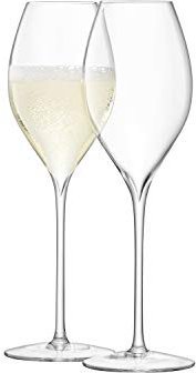 LSA WI55 Wine Champagne Tulip Glass 370 ml Clear x 2