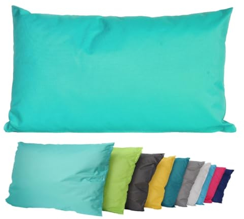 JACK Outdoor Lounge XL Kissen 40x60cm Dekokissen inkl. Füllung Wasserfest Sitzkissen Garten Stuhl Lotus Effekt, Farbe:Aqua