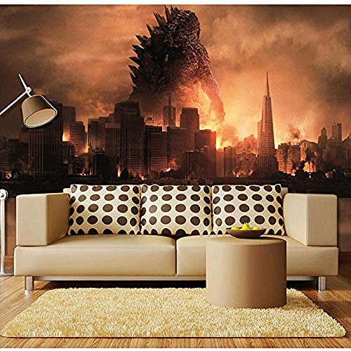 Monster Movie 3D Wallpaper Kinderzimmer Wallpaper Jungen und Mädchen Zimmer Hotel Thema Hintergrund Wallpaper Wandk Wanddekoration fototapete 3d Tapete effekt Vlies wandbild Schlafzimmer-350cm×256cm