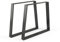 Vicco Tischbeine, Tischfüsse, Schwarz, 80 x 72 cm Trapezförmig