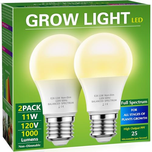 Briignite Grow Light Bulbs, LED Grow Light Bulb A19 Bulb