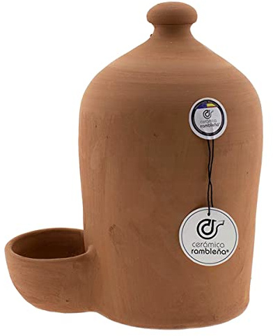 CERÁMICA RAMBLEÑA | Abreuvoir pour chien | Abreuvoir pour chat | Abreuvoir pour poules en argile rouge de La Rambla (Córdoba) | 100% fait main | 4 litres | Écologique
