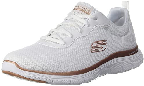 Skechers Zapatillas Deportivas Mujer Mesh Lace-Up W Blanco, Sneakers Basses,