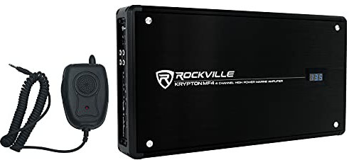 Rockville Krypton MF4 2400w Peak / 600w RMS 4 Channel Marine Amplifier Boat Amp