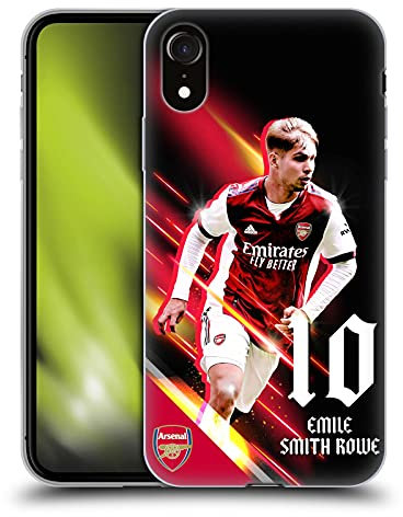 Head Case Designs Officially Licensed Arsenal FC Emile Smith Rowe 2021/22 First Team Gel Case [Military Grade Protection] Compatible With Apple iPhone XR