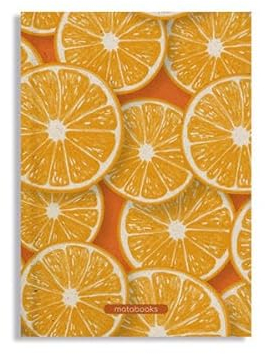 Matabooks, nachhaltige und vegane Notizbücher A5 aus Graspapier, Jana, Tropical Collection, 138 Seiten, Natur, Handmade, Made in Germany (Citrus)