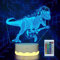 CooPark Dinosaurier Lampe Geschenk, Dino 3D Lampe mit Fernbedienung + Timer 16 Farbwechsel + Warmweiß, Schreibtischlampe Kinderzimmer Dekoration Weihnachtsgeburtstag, für Jurassic Fans Jungen Mädchen