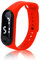 Digitaluhr, LED Weißlichtanzeige, Kunststoffspiegel, Elektronisches Uhrwerk, Silikonarmband, Sportuhr, Smart Armband, Sportuhr für Kinder, Frauen, Männer, Mädchen, Jungen(Rot)