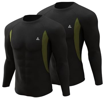 CL convallaria Thermounterwäsche Unterhemd Herren Thermoshirt Langarm Innenfleece Funktionsunterwäsche Thermo Oberteil 2er/3er Pack